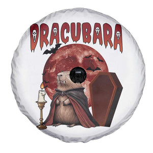 Halloween Capybara Spare Tire Cover Funny Dracubara In Dracula Outfit TS12 Print Your Wear