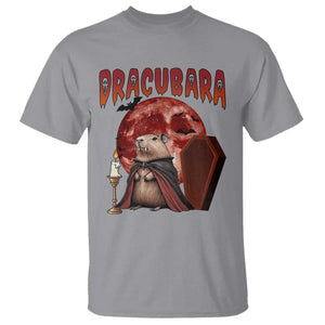 Halloween Capybara T Shirt Funny Dracubara In Dracula Outfit TS12 Sport Gray Print Your Wear