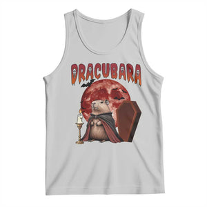 Halloween Capybara Tank Top Funny Dracubara In Dracula Outfit TS12 Ash Print Your Wear
