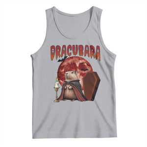 Halloween Capybara Tank Top Funny Dracubara In Dracula Outfit TS12 Athletic Heather Print Your Wear