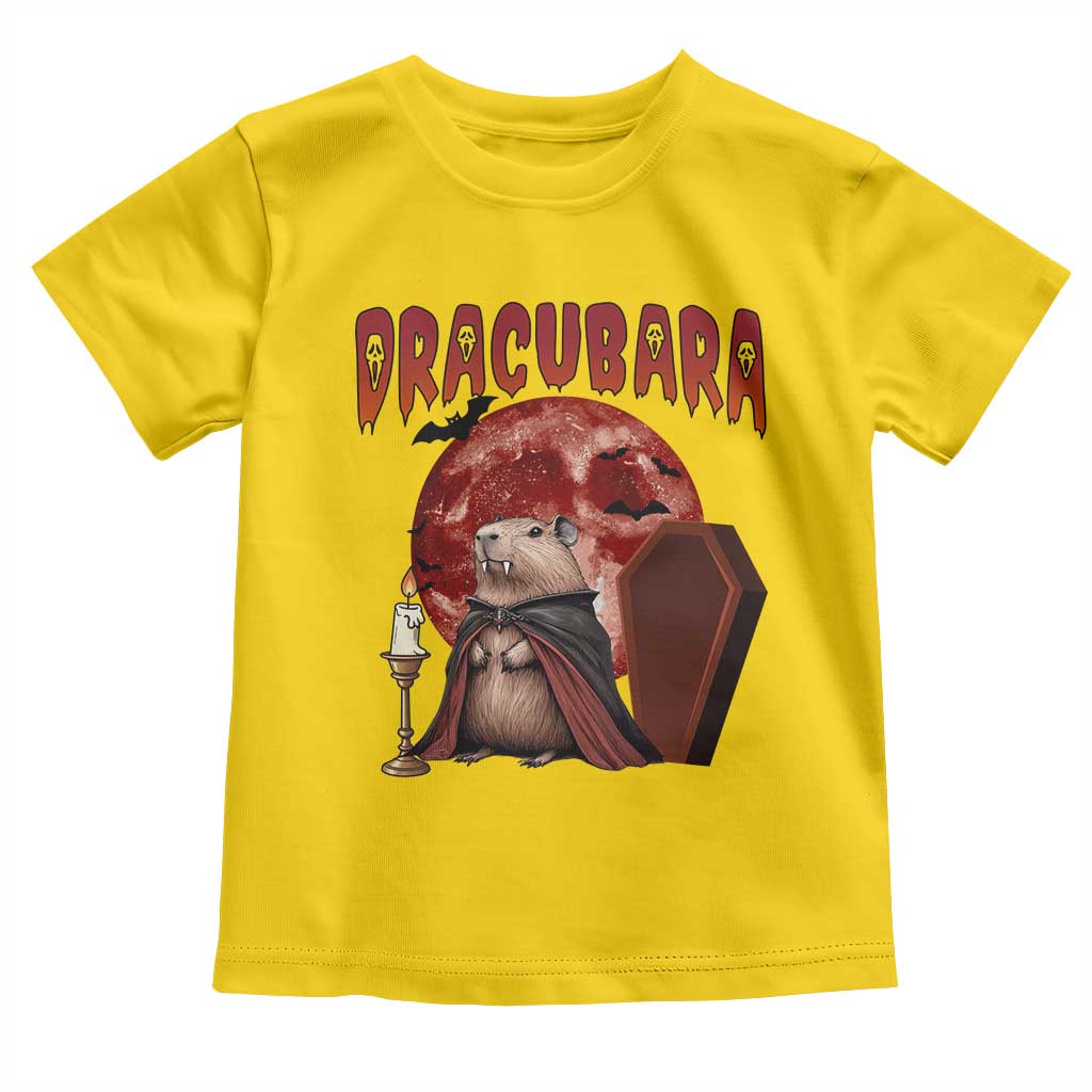 Halloween Capybara Toddler T Shirt Funny Dracubara In Dracula Outfit TS12 Daisy Print Your Wear