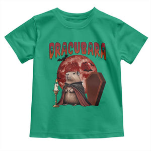 Halloween Capybara Toddler T Shirt Funny Dracubara In Dracula Outfit TS12 Irish Green Print Your Wear