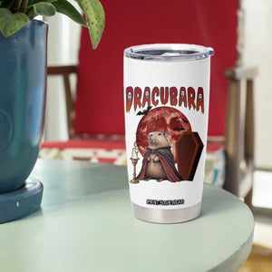 Halloween Capybara Tumbler Cup Funny Dracubara In Dracula Outfit TS12 Print Your Wear