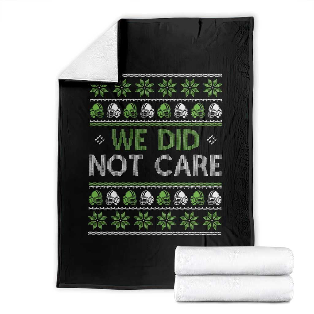 We Did Not Care Throw Blanket Ugly Christmas Football Fan Gift