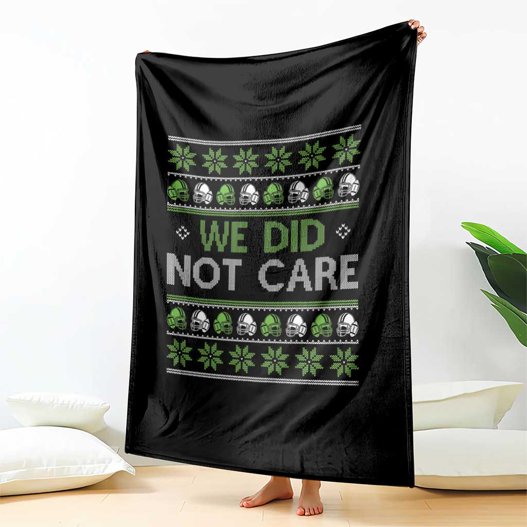 We Did Not Care Throw Blanket Ugly Christmas Football Fan Gift