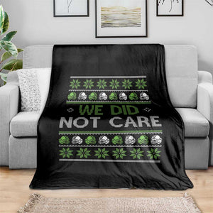 We Did Not Care Throw Blanket Ugly Christmas Football Fan Gift