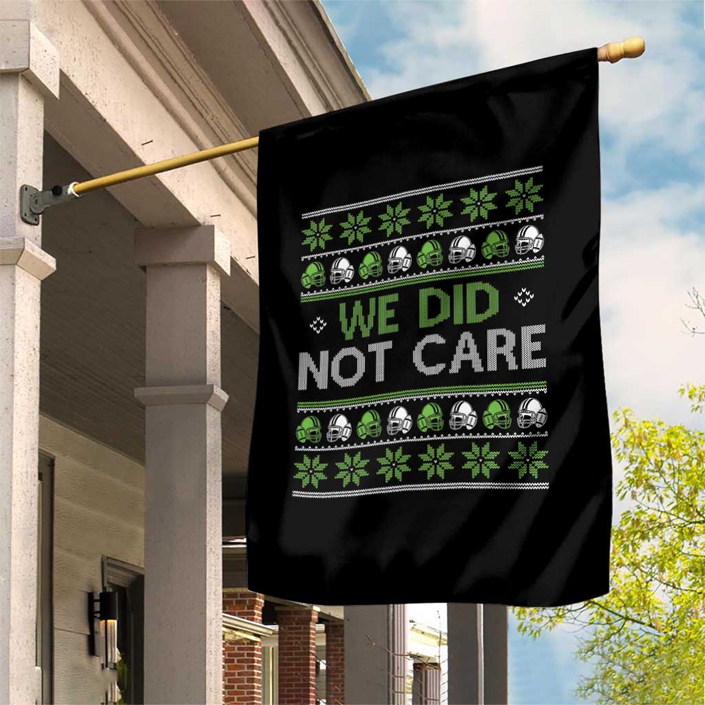 We Did Not Care Garden Flag Ugly Christmas Football Fan Gift