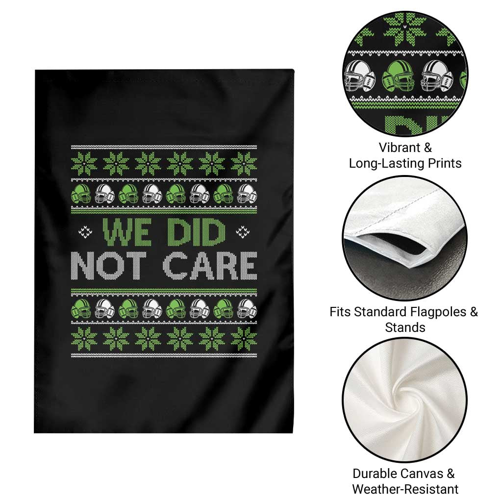 We Did Not Care Garden Flag Ugly Christmas Football Fan Gift