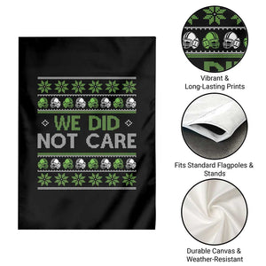 We Did Not Care Garden Flag Ugly Christmas Football Fan Gift