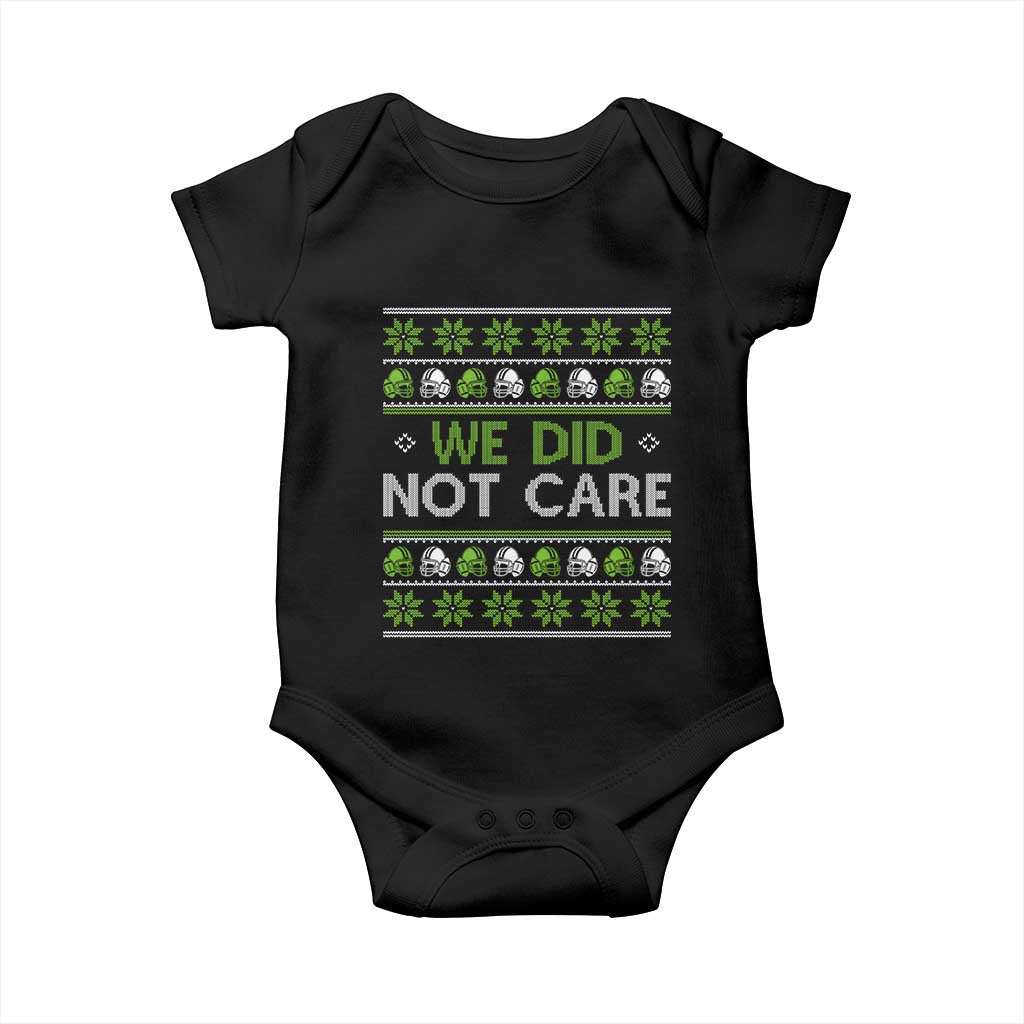 We Did Not Care Baby Onesie Ugly Christmas Football Fan Gift TS12 Black Print Your Wear
