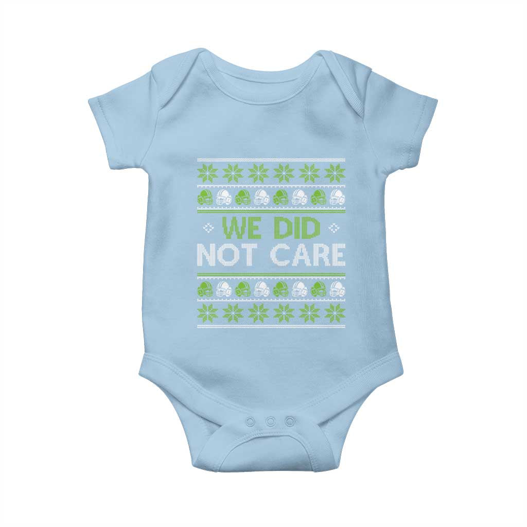 We Did Not Care Baby Onesie Ugly Christmas Football Fan Gift TS12 Light Blue Print Your Wear