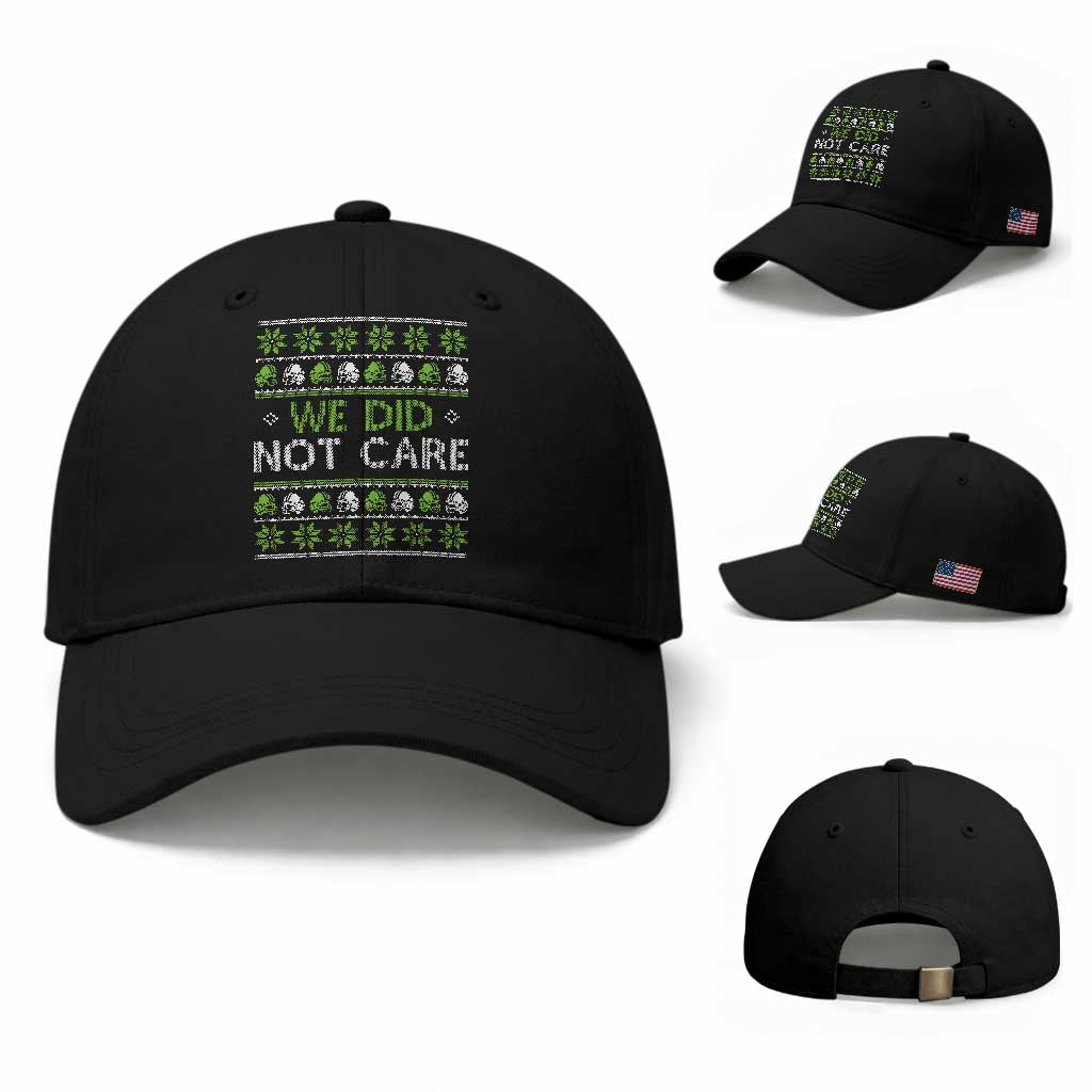 We Did Not Care Baseball Cap Ugly Christmas Football Fan Gift