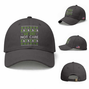 We Did Not Care Baseball Cap Ugly Christmas Football Fan Gift