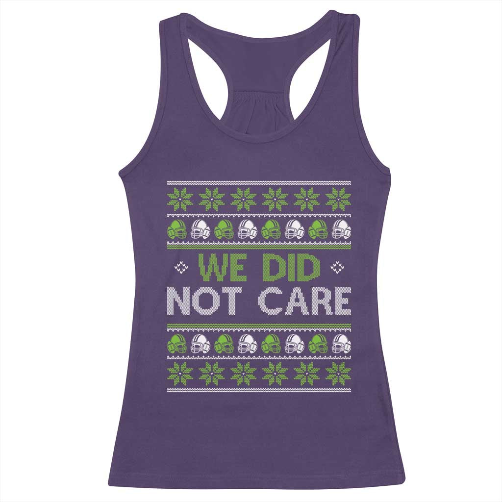 We Did Not Care Racerback Tank Top Ugly Christmas Football Fan Gift TS12 Purple Print Your Wear