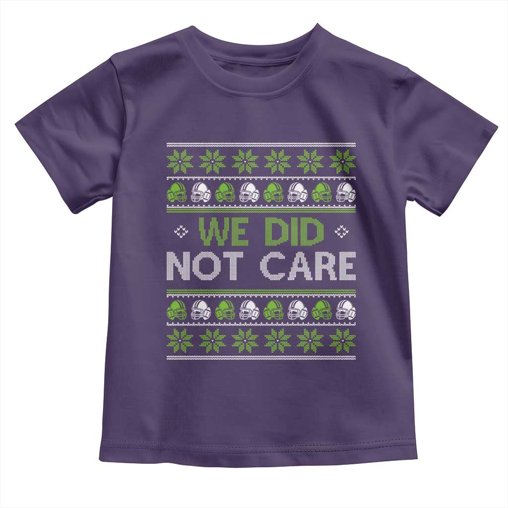 We Did Not Care Toddler T Shirt Ugly Christmas Football Fan Gift TS12 Purple Print Your Wear