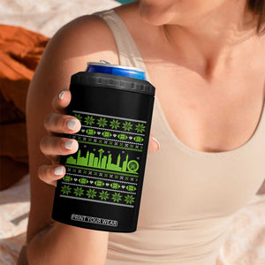 Seattle Skyline Game Day 4 in 1 Can Cooler Tumbler Ugly Christmas Football Fan Gift TS12 Print Your Wear