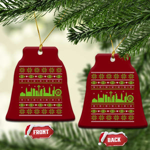 Seattle Skyline Game Day Ceramic Ornament Ugly Christmas Football Fan Gift TS12 Print Your Wear