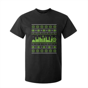 Seattle Skyline Game Day T Shirt For Kid Ugly Christmas Football Fan Gift TS12 Black Print Your Wear
