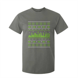 Seattle Skyline Game Day T Shirt For Kid Ugly Christmas Football Fan Gift TS12 Military Green Print Your Wear