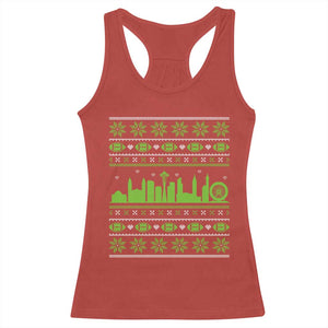 Seattle Skyline Game Day Racerback Tank Top Ugly Christmas Football Fan Gift TS12 Red Print Your Wear