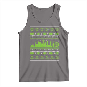 Seattle Skyline Game Day Tank Top Ugly Christmas Football Fan Gift TS12 Deep Heather Print Your Wear