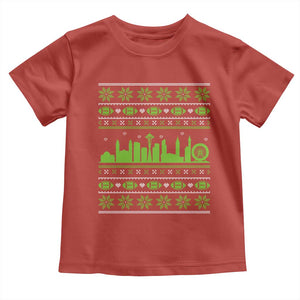 Seattle Skyline Game Day Toddler T Shirt Ugly Christmas Football Fan Gift TS12 Red Print Your Wear