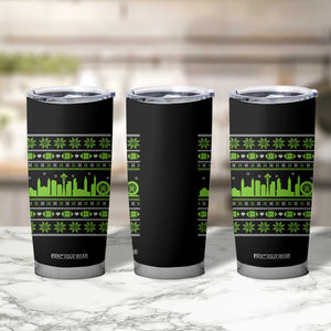 Seattle Skyline Game Day Tumbler Cup Ugly Christmas Football Fan Gift TS12 Print Your Wear