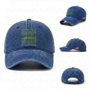 Seattle Skyline Game Day Washed Cotton Baseball Cap Ugly Christmas Football Fan Gift
