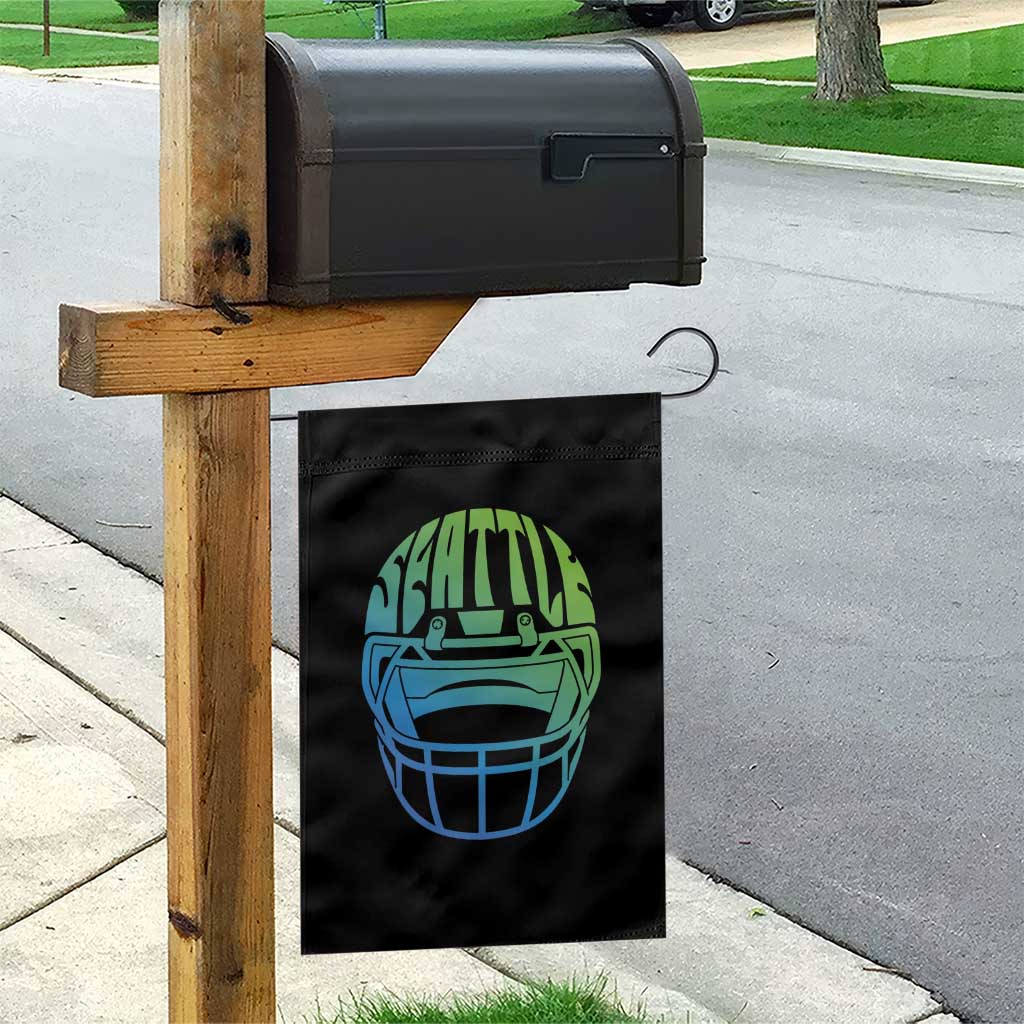 Seattle Northwest Fan Pride Garden Flag Vintage Football Helmet Sports Graphic