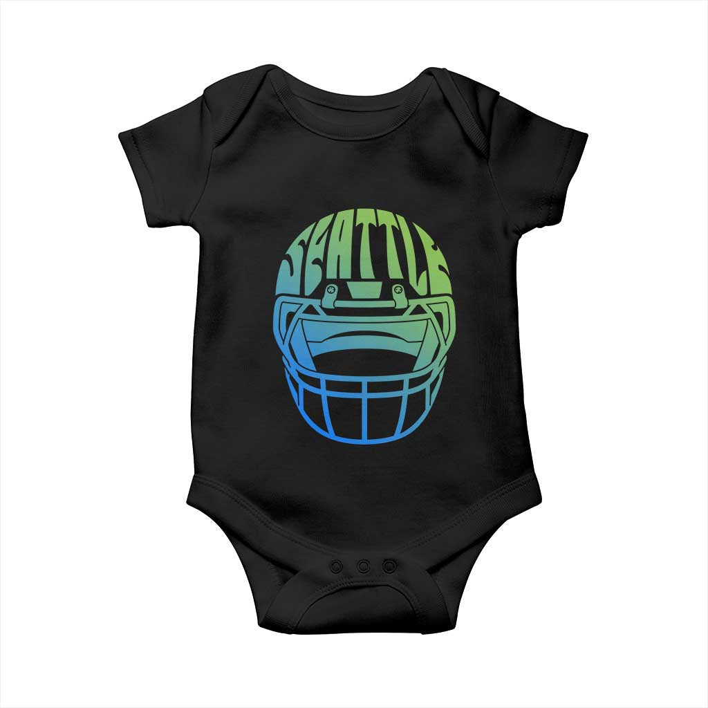 Seattle Northwest Fan Pride Baby Onesie Vintage Football Helmet Sports Graphic