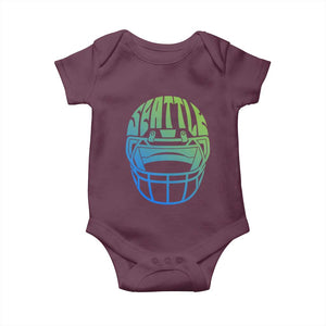 Seattle Northwest Fan Pride Baby Onesie Vintage Football Helmet Sports Graphic