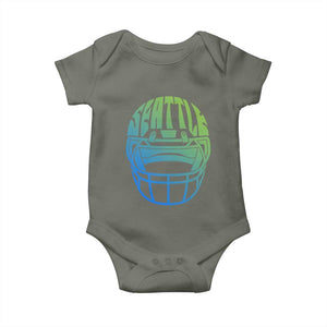 Seattle Northwest Fan Pride Baby Onesie Vintage Football Helmet Sports Graphic