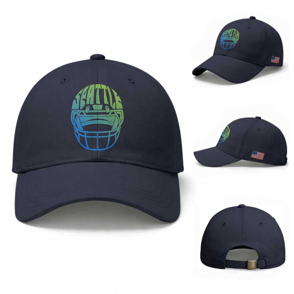 Seattle Northwest Fan Pride Baseball Cap Vintage Football Helmet Sports Graphic