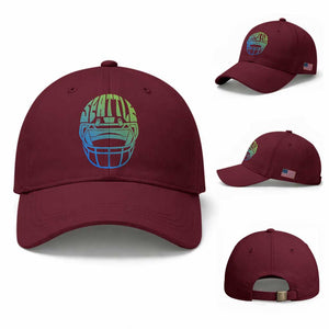 Seattle Northwest Fan Pride Baseball Cap Vintage Football Helmet Sports Graphic