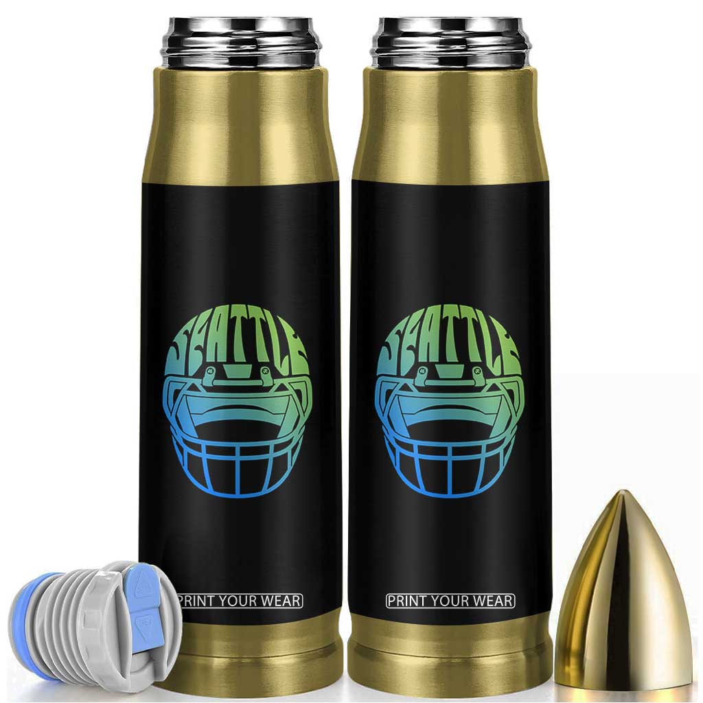 Seattle Northwest Fan Pride Bullet Tumbler Vintage Football Helmet Sports Graphic TS12 Black Print Your Wear