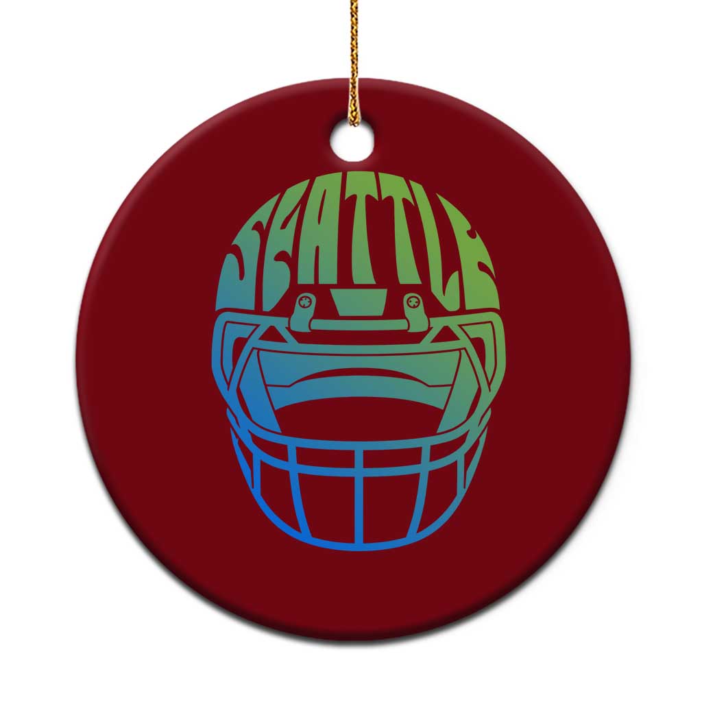 Seattle Northwest Fan Pride Ceramic Ornament Vintage Football Helmet Sports Graphic TS12 1pc Red Print Your Wear