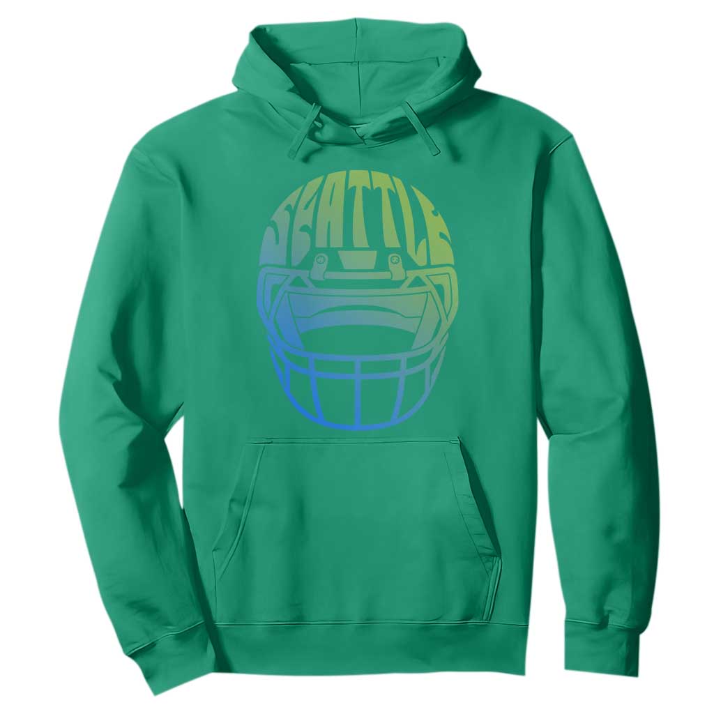 Seattle Northwest Fan Pride Hoodie Vintage Football Helmet Sports Graphic