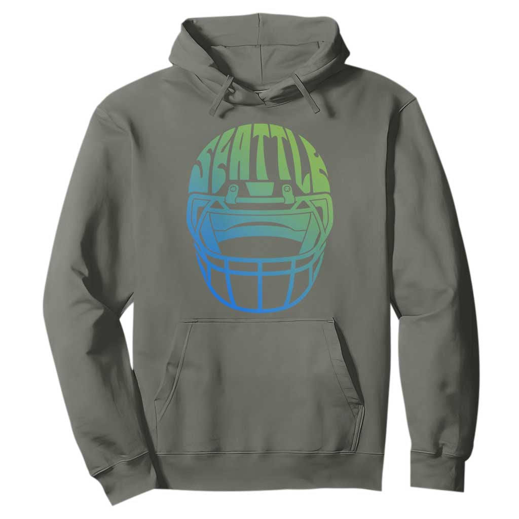 Seattle Northwest Fan Pride Hoodie Vintage Football Helmet Sports Graphic