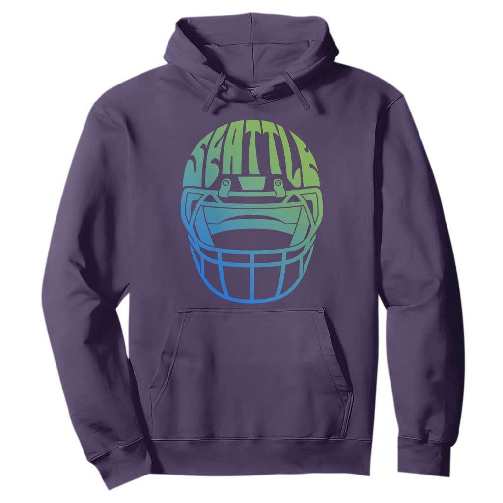 Seattle Northwest Fan Pride Hoodie Vintage Football Helmet Sports Graphic