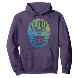 Seattle Northwest Fan Pride Hoodie Vintage Football Helmet Sports Graphic
