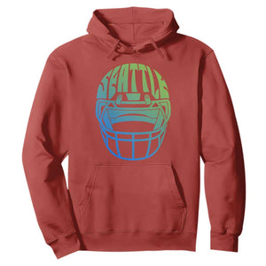 Seattle Northwest Fan Pride Hoodie Vintage Football Helmet Sports Graphic