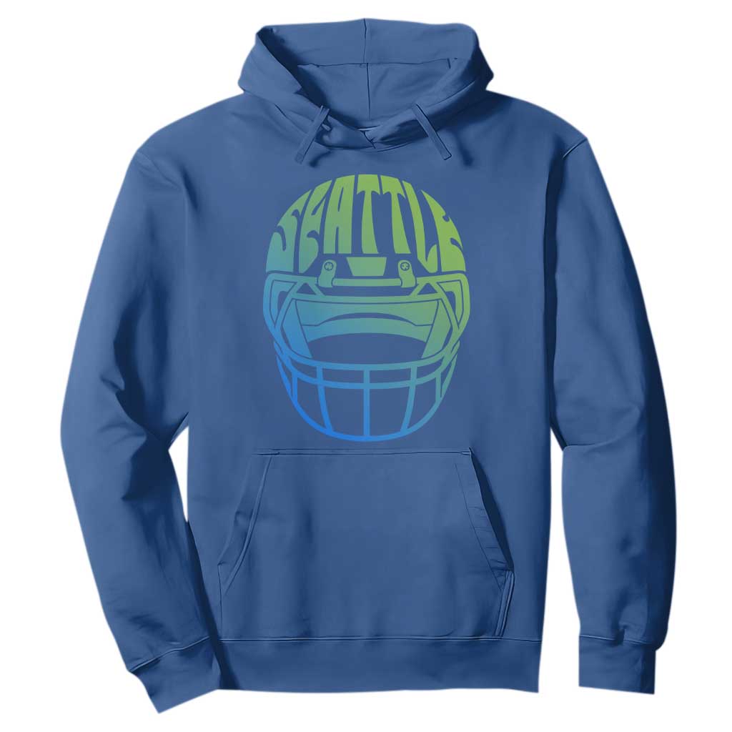 Seattle Northwest Fan Pride Hoodie Vintage Football Helmet Sports Graphic TS12 Royal Blue Print Your Wear