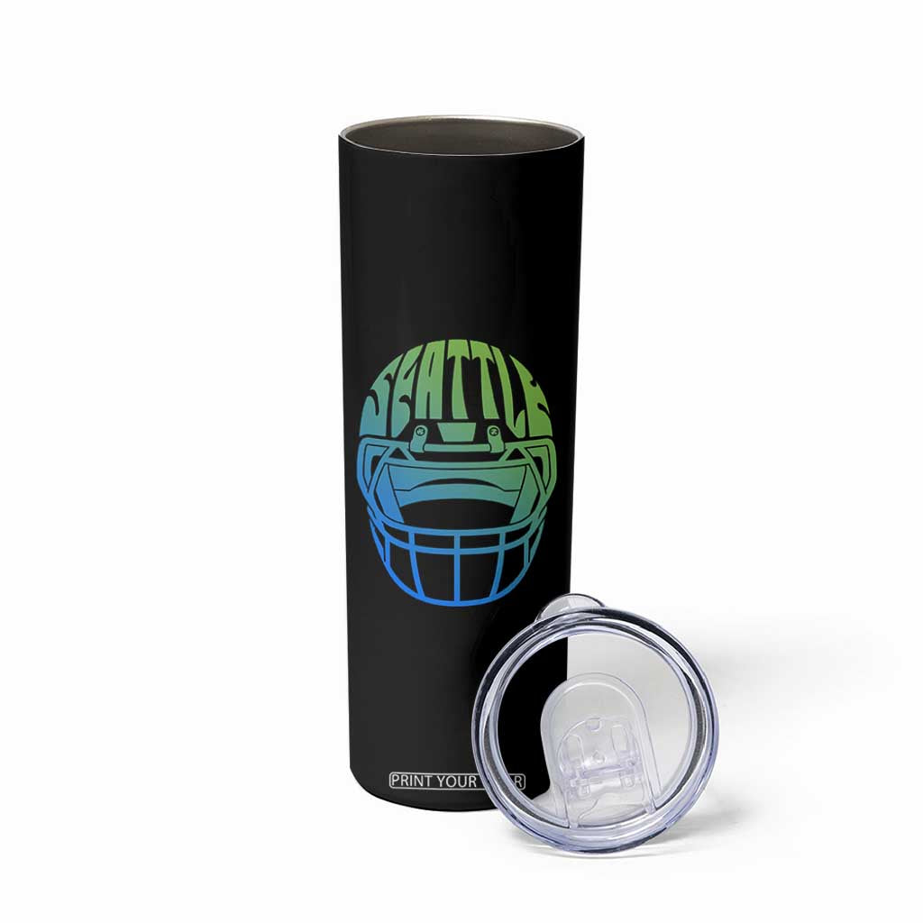 Seattle Northwest Fan Pride Skinny Tumbler Vintage Football Helmet Sports Graphic
