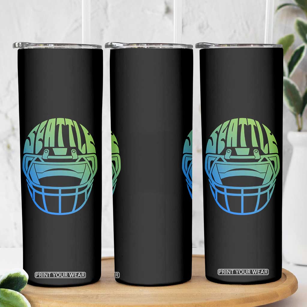 Seattle Northwest Fan Pride Skinny Tumbler Vintage Football Helmet Sports Graphic