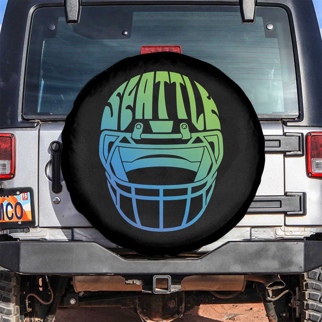 Seattle Northwest Fan Pride Spare Tire Cover Vintage Football Helmet Sports Graphic TS12 No hole Black Print Your Wear