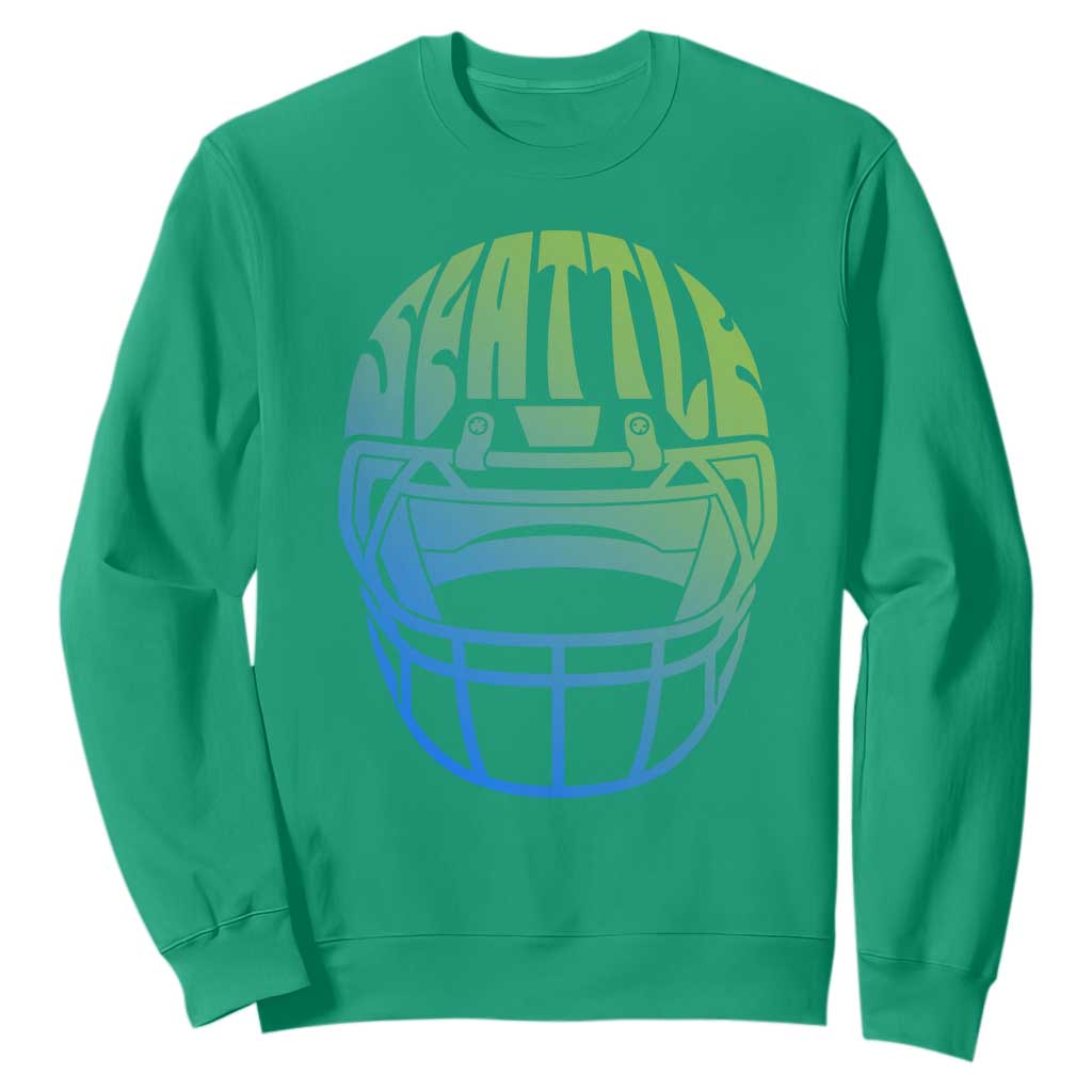 Seattle Northwest Fan Pride Sweatshirt Vintage Football Helmet Sports Graphic