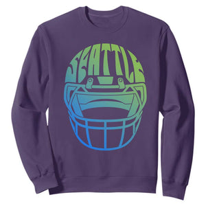 Seattle Northwest Fan Pride Sweatshirt Vintage Football Helmet Sports Graphic