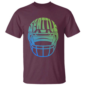 Seattle Northwest Fan Pride T Shirt Vintage Football Helmet Sports Graphic