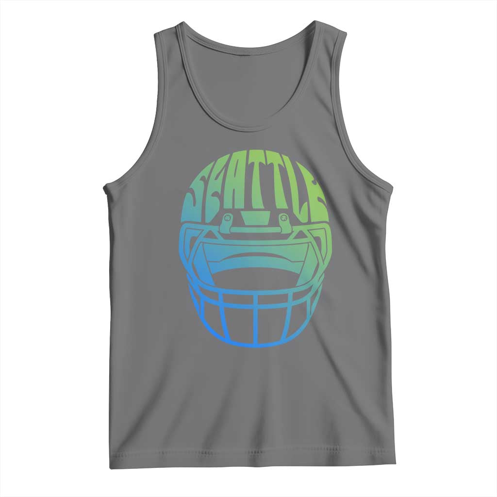 Seattle Northwest Fan Pride Tank Top Vintage Football Helmet Sports Graphic