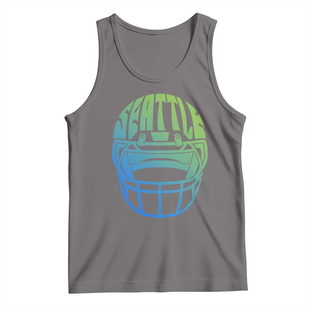 Seattle Northwest Fan Pride Tank Top Vintage Football Helmet Sports Graphic